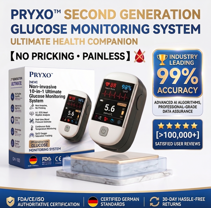 Pryxo™ second generation 10-in-1 smart blood medical instrument / 10 health reports - No-Prick