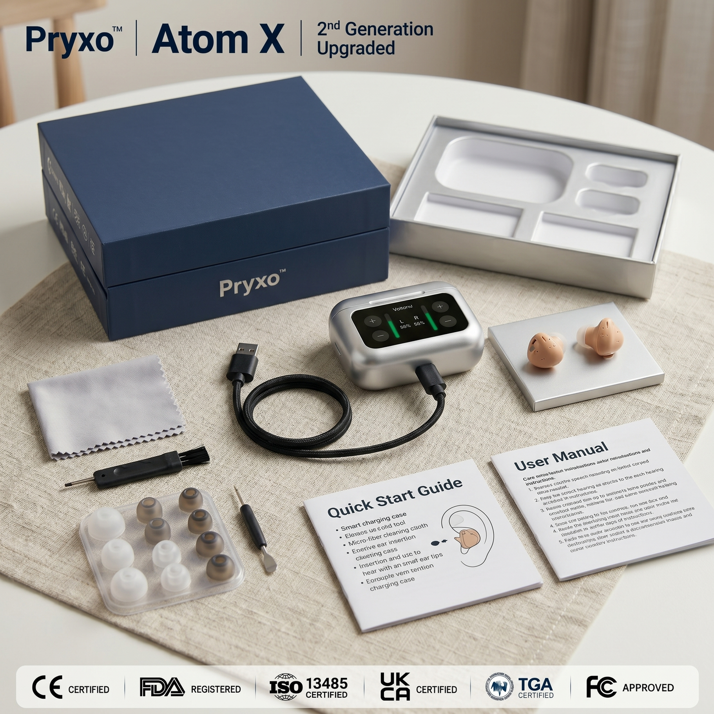 2026 PRYXO™ Atom X PRO— Invisible + AI Noise Reduction