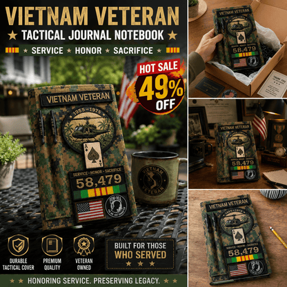 🎖️Vietnam Veteran Tactical Journal Notebook